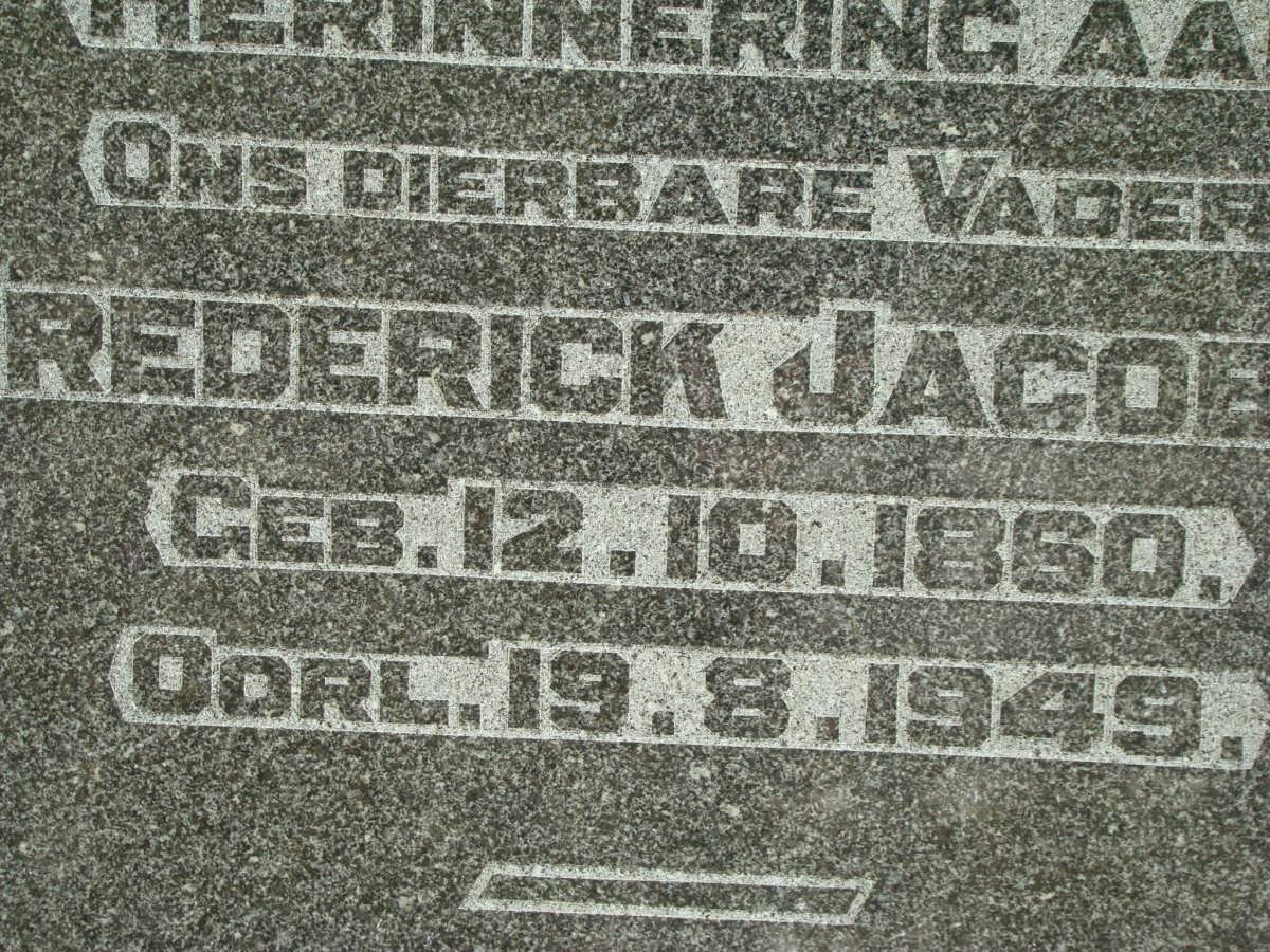 WEPENER Frederick Jacobus 1860-1945