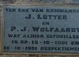 LÖTTER J. -1901 :: WOLFAARDT P.J. -1901