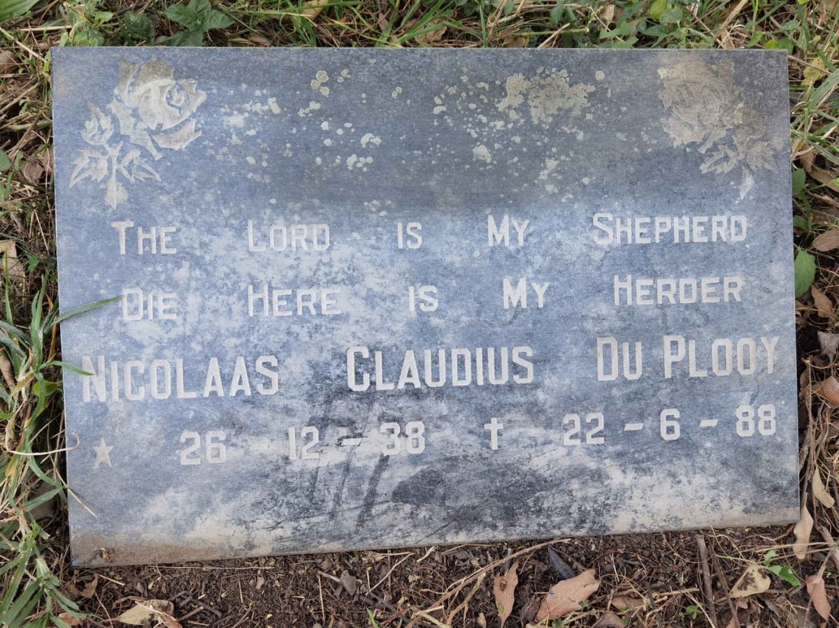 PLOOY Nicolaas Claudius, du 1938-1988