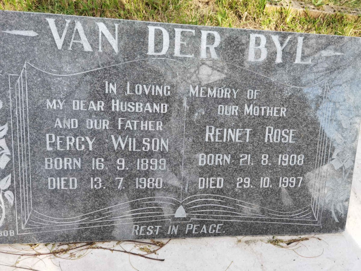 BYL Percy Wilson, van der 1899-1980 &amp; Reinet Rose 1908-1997
