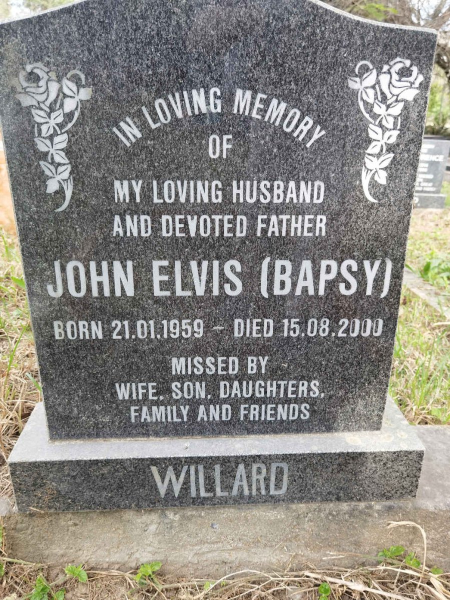 WILLARD John Elvis 1959-2000