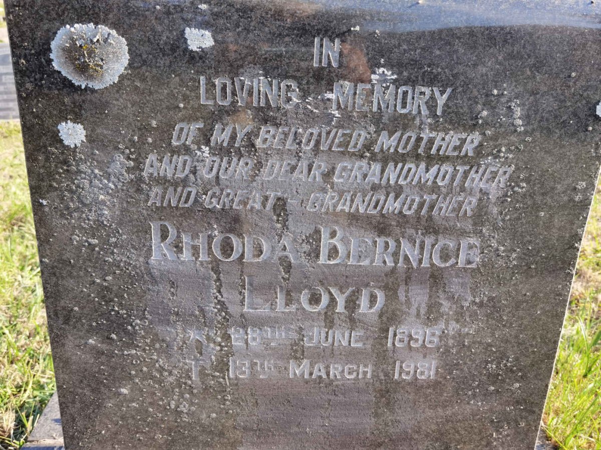 LLOYD Rhoda Bernice 1896-1981