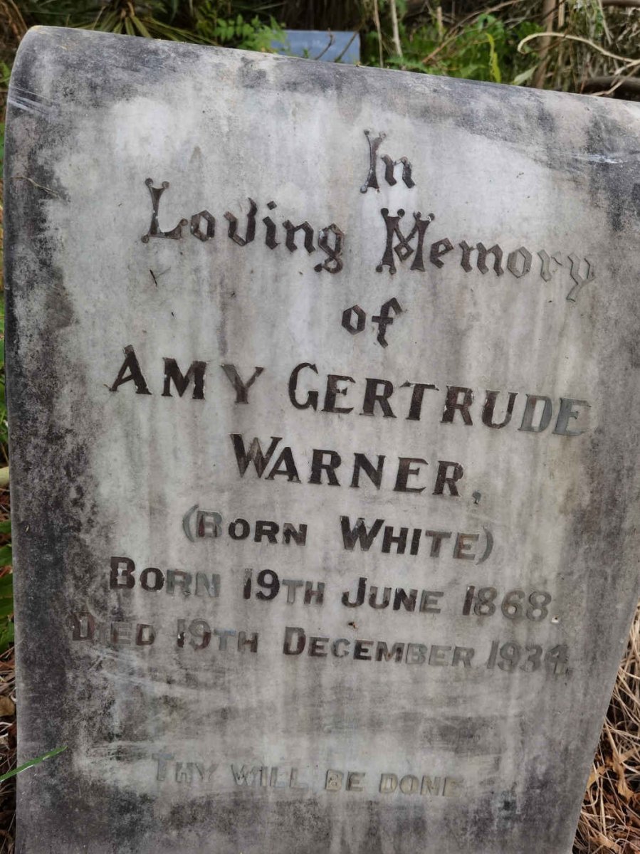 WARNER Amy Gertrude nee WHITE 1868-1934