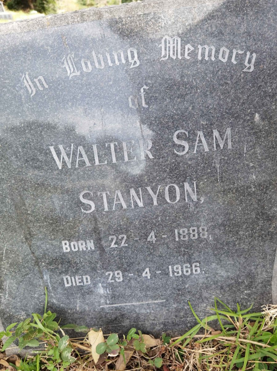STANYON Walter Sam 1888-1966