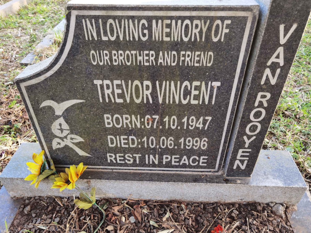 ROOYEN Trevor Vincent, van 1947-1996