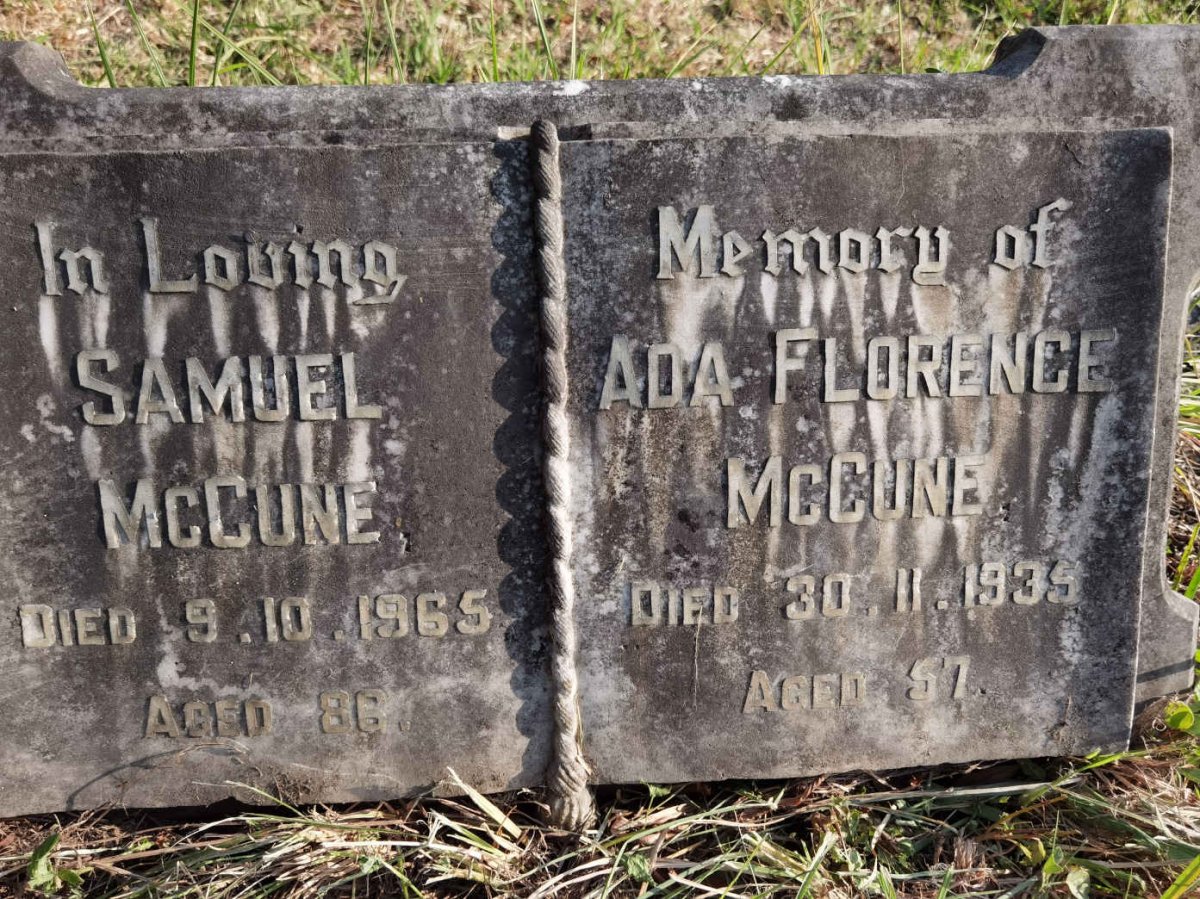 MCCUNE Samuel -1965 &amp; Ada Florence -1935
