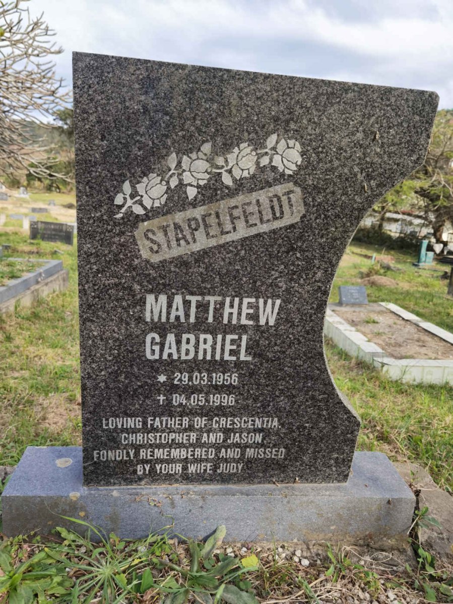 STAPELFELDT Matthew Gabriel 1956-1996