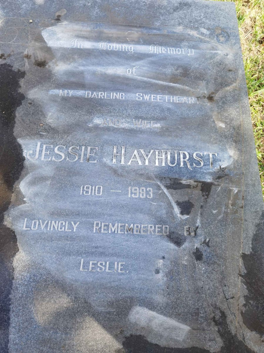 HAYHURST Leslie 1909-1969 &amp; Jessie 1910-1983