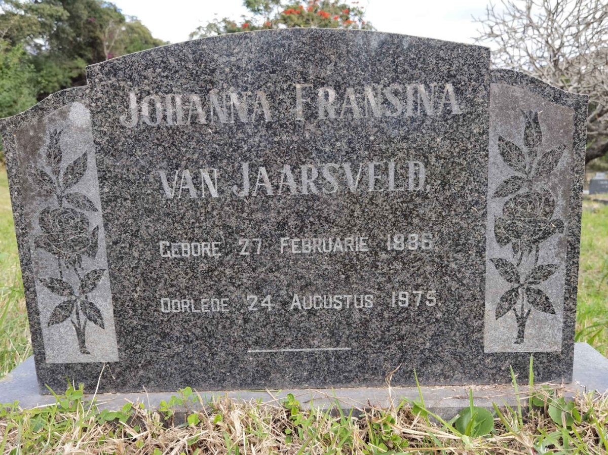 JAARSVELD Johanna Fransina, van 1886-1975