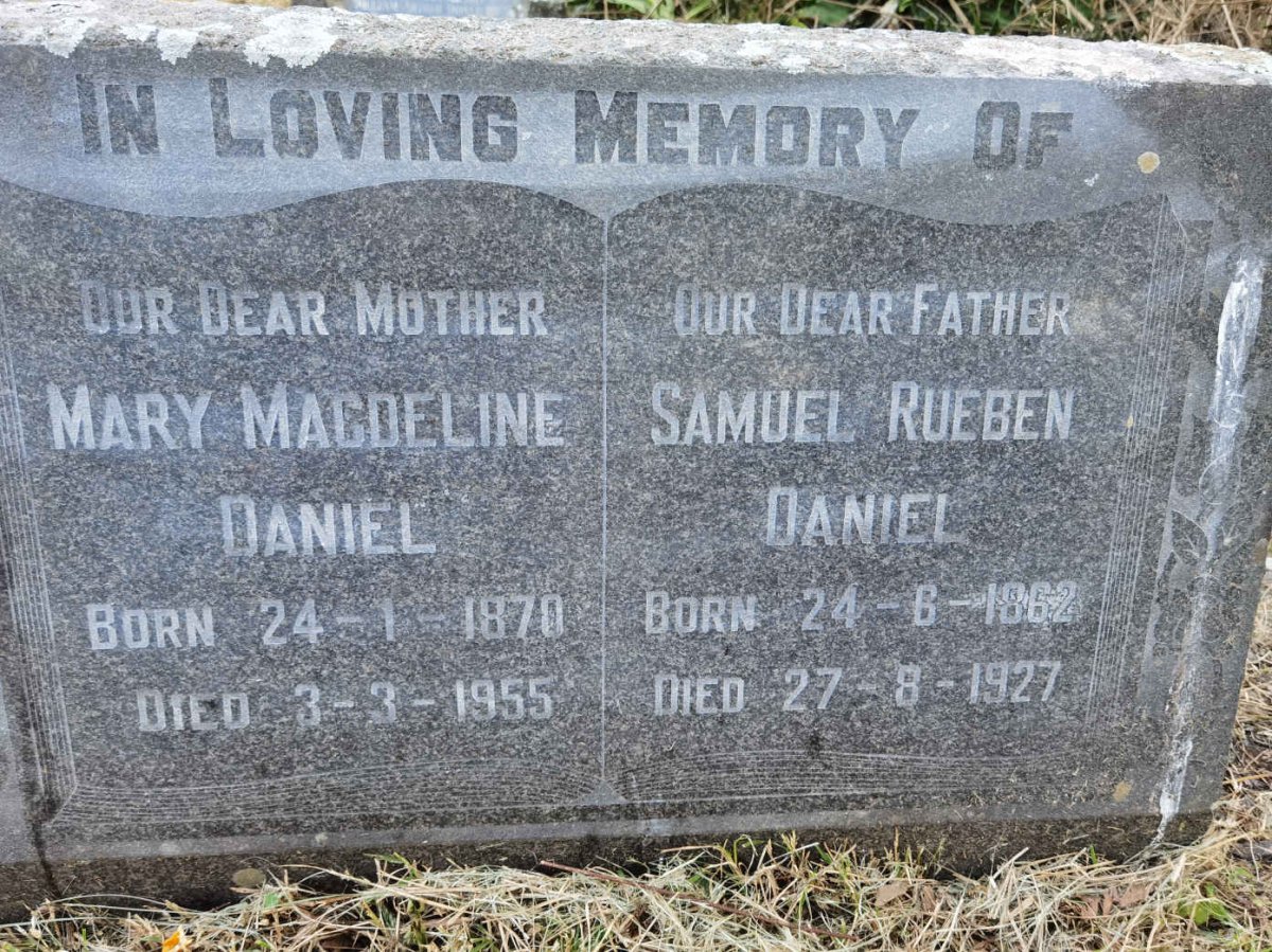 DANIEL Samuel Rueben 1862-1927 &amp; Mary Magdeline 1870-1955