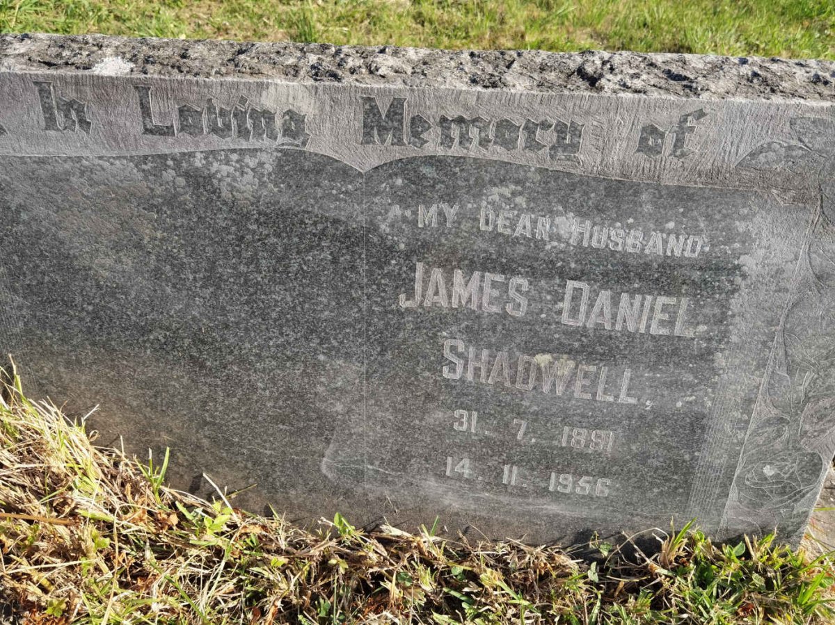 SHADWELL James Daniel 1891-1956