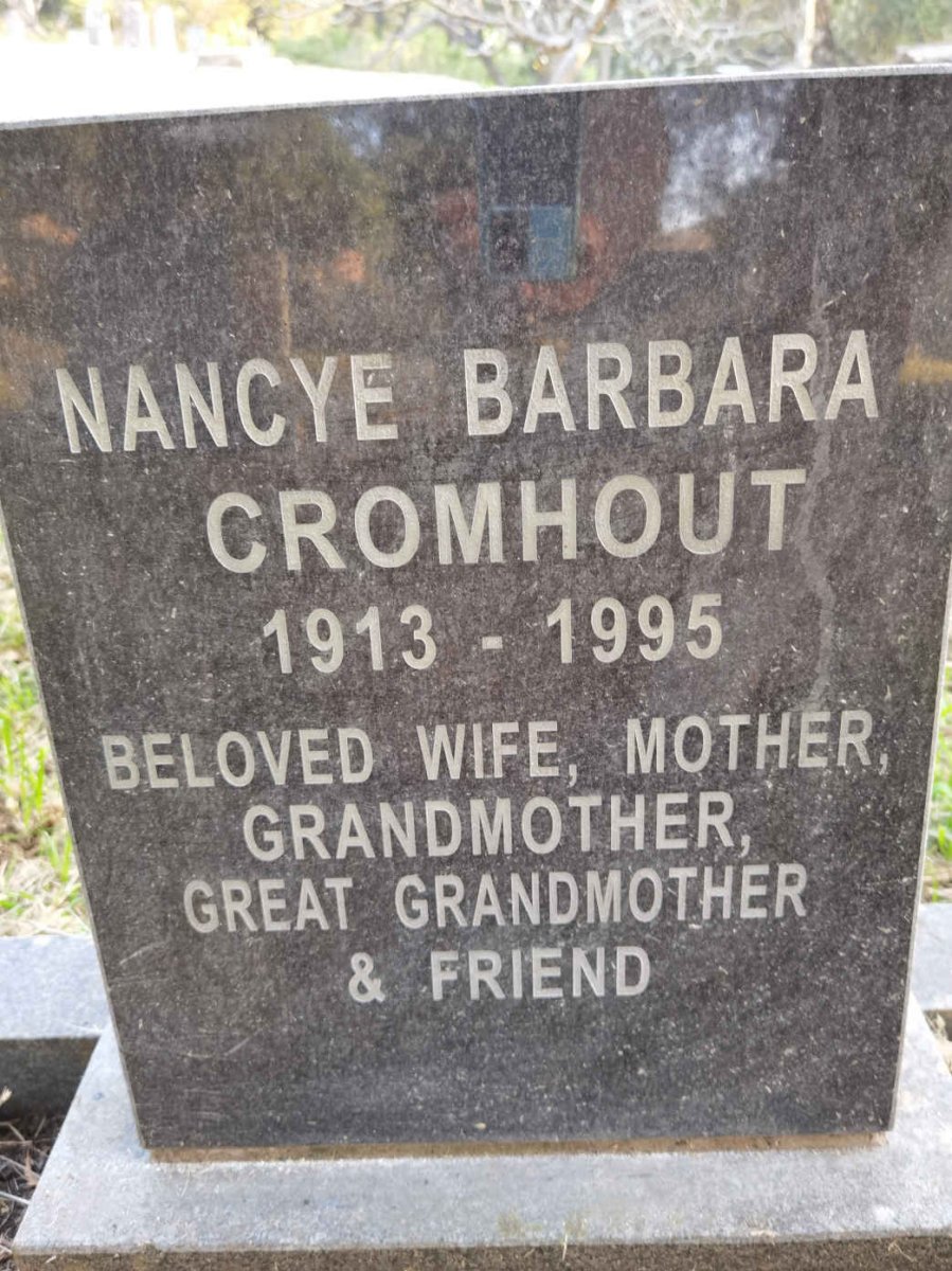 CROMHOUT Nancye Barbara 1913-1995
