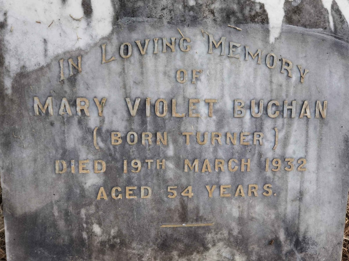 BUCHAN Mary Violet nee TURNER -1932