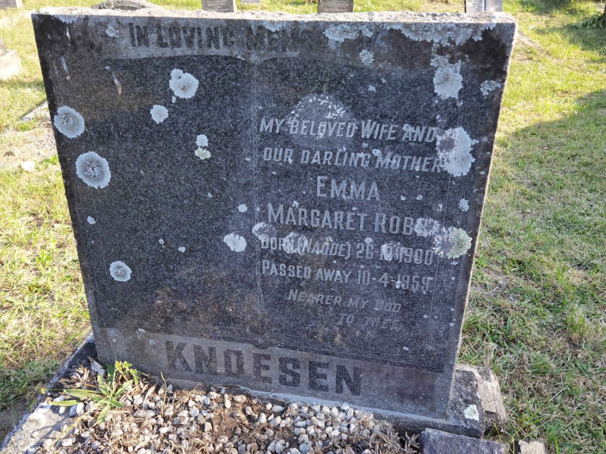 KNOESEN Emma Margaret Robb nee NAUDE 1900-1959