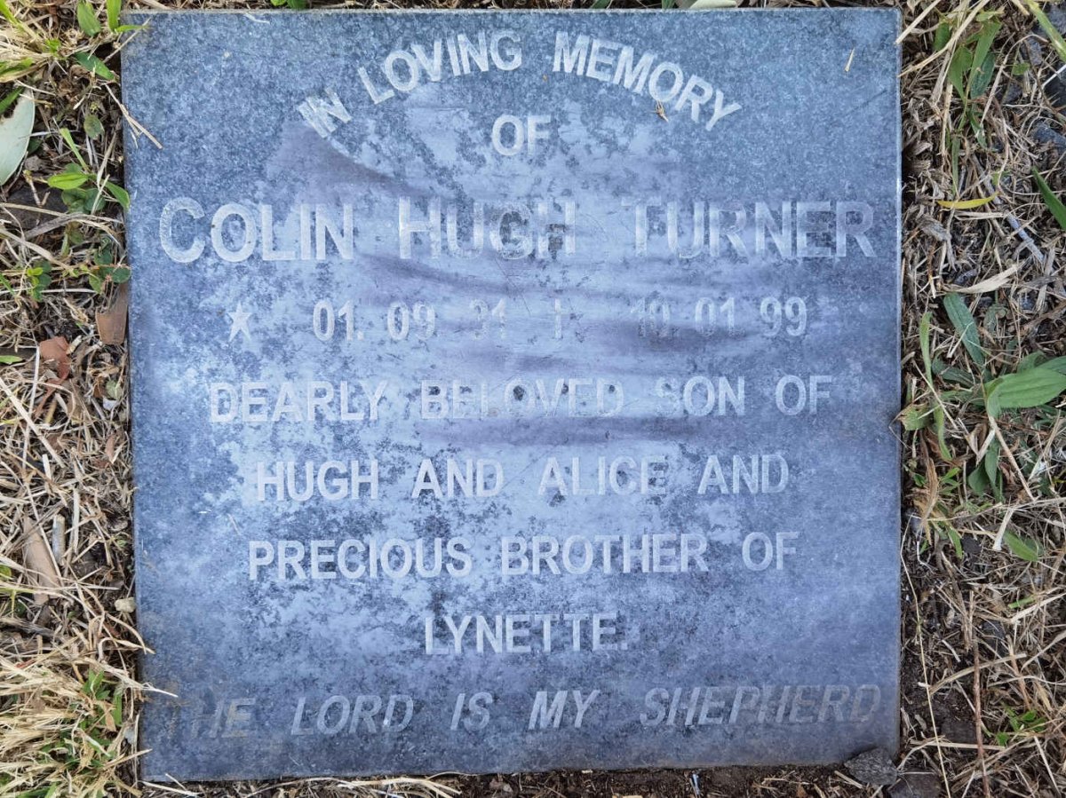 TURNER Colin Hugh 1931-1999