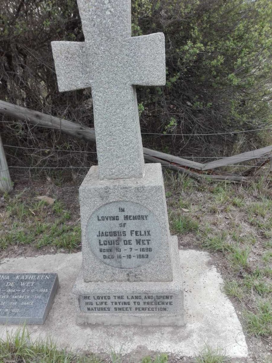 WET Jacobus Felix Louis, de 1898-1962 &amp; Ina Kathleen 1904-1985