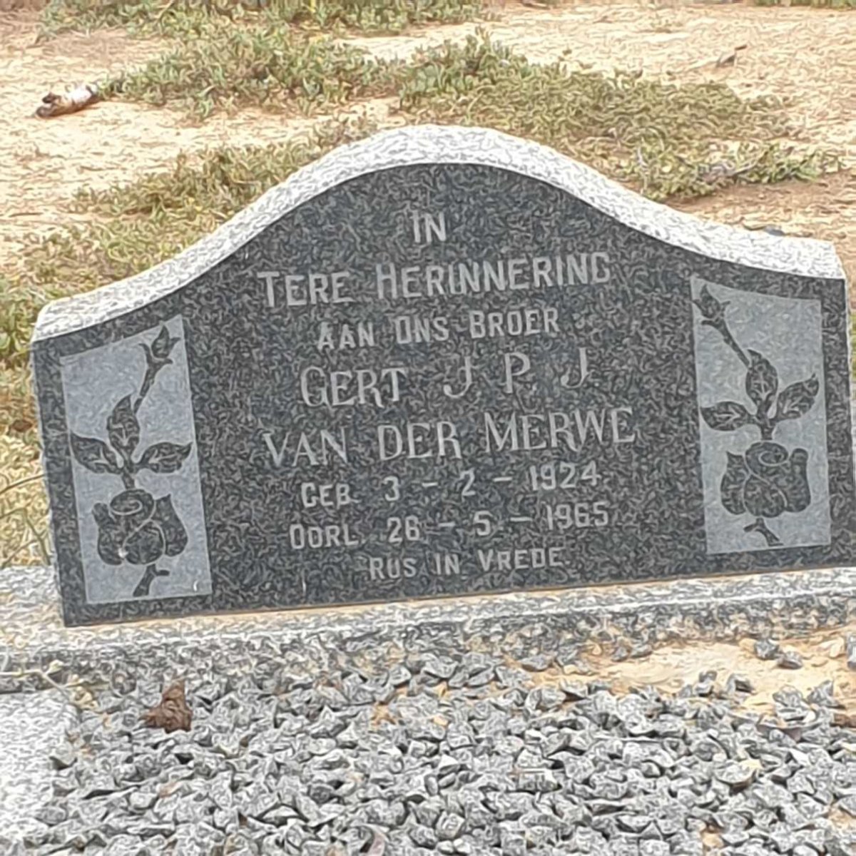 MERWE Gert J.P.J., van der 1924-1965