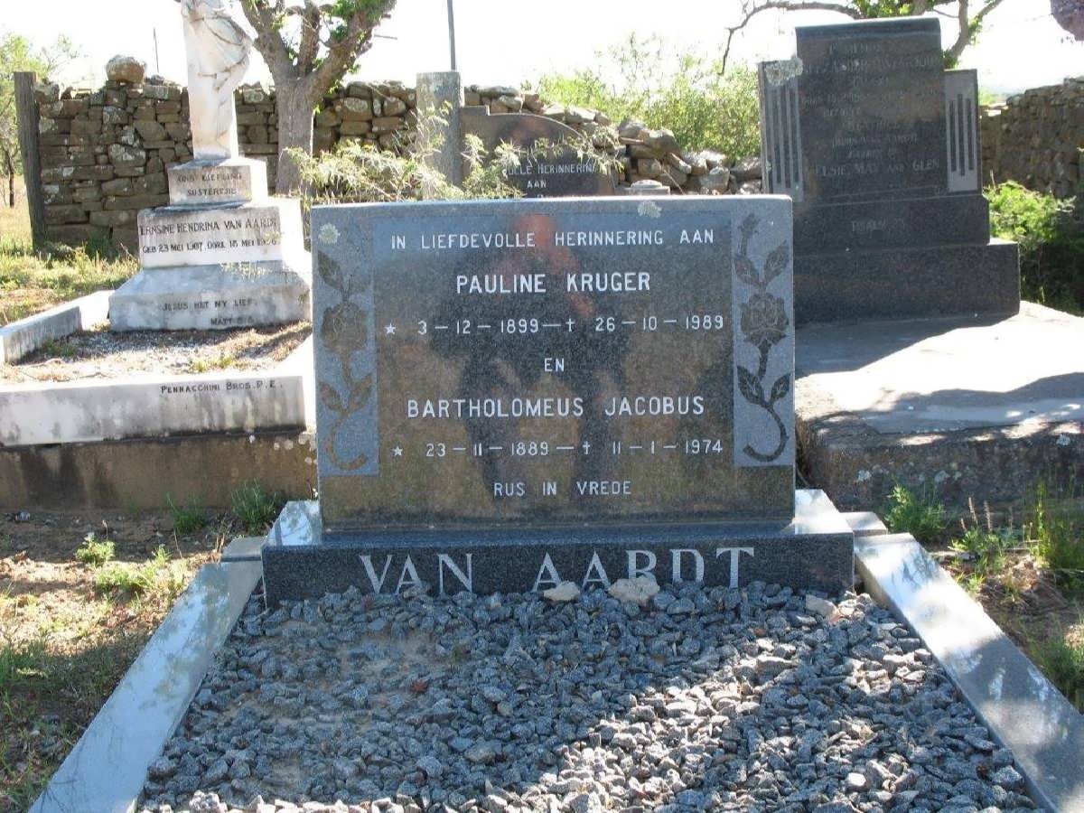 AARDT Bartholomeus Jacobus, van 1889-1974 &amp; Pauline KRUGER 1899-1989