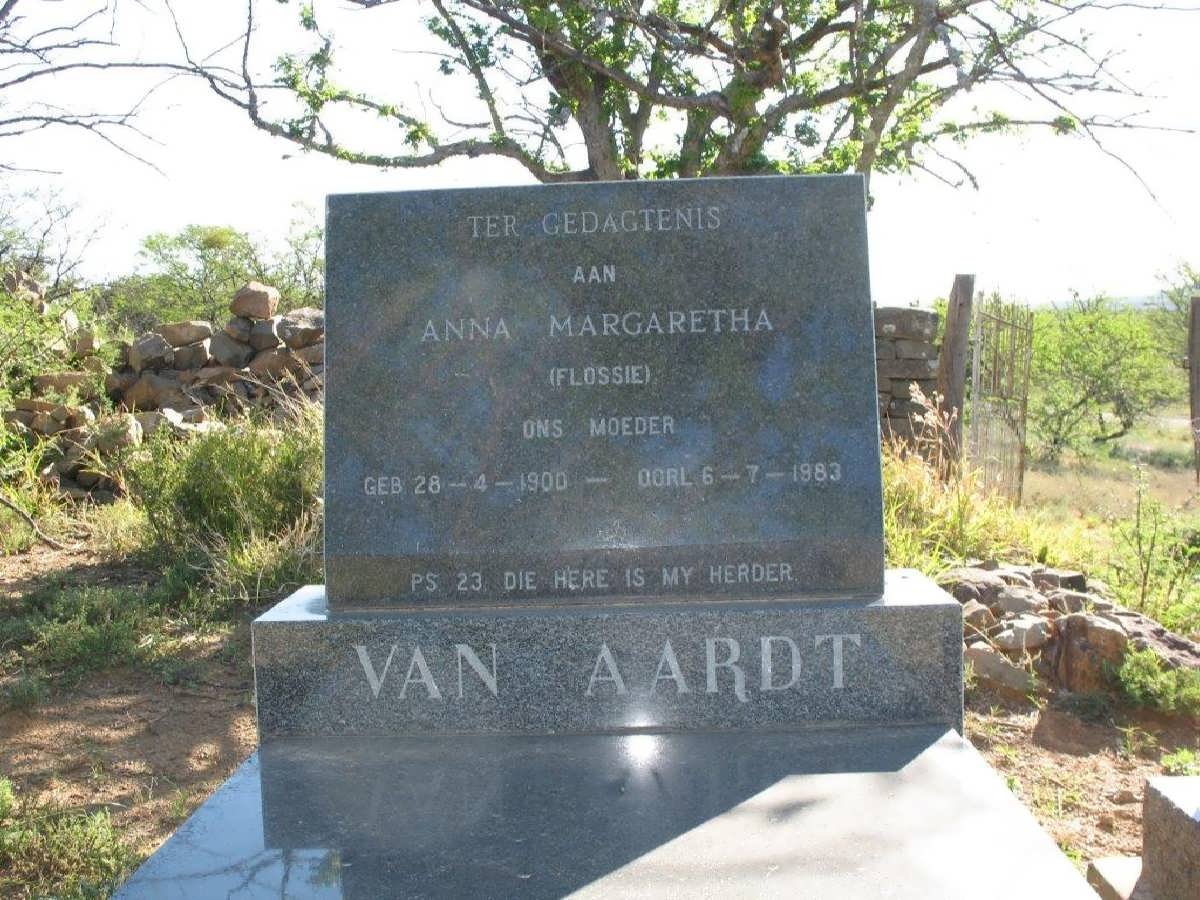AARDT Anna Margaretha, van 1900-1983