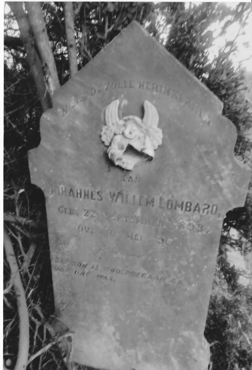 LOMBARD Johannes Willem 1893-19??