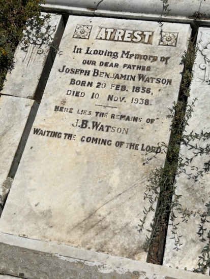 WATSON Joseph Benjamin 1856-1938