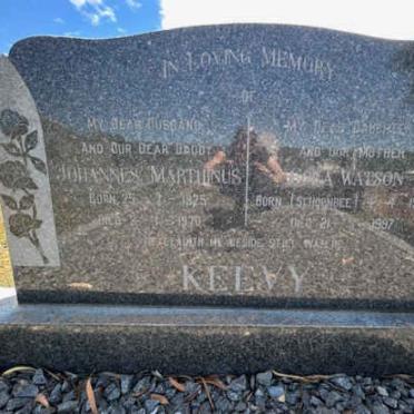 KEEVY Johannes Marthinus 1925-1970 &amp; Cora WATSON nee SCHOOMBEE 1934-1997