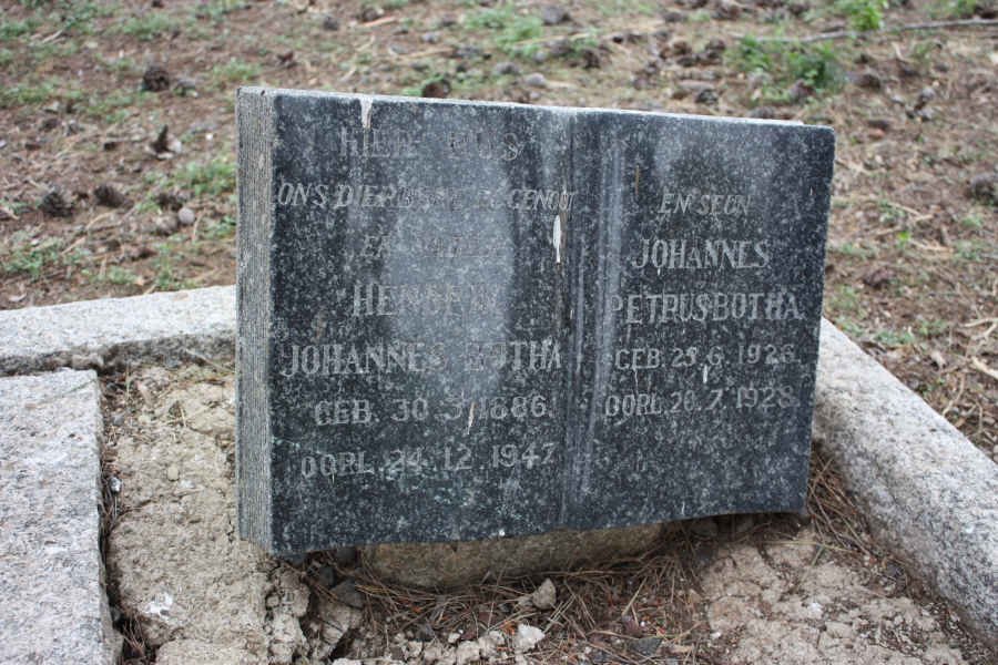 BOTHA Hendrik Johannes 1886-1947 :: BOTHA Johannes Petrus 1926-1928