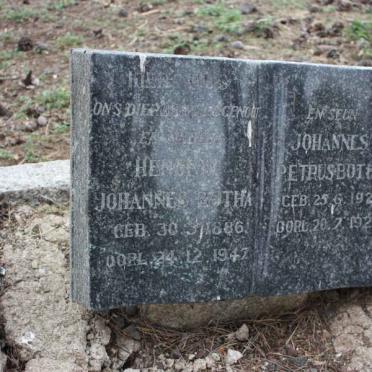 BOTHA Hendrik Johannes 1886-1947 :: BOTHA Johannes Petrus 1926-1928
