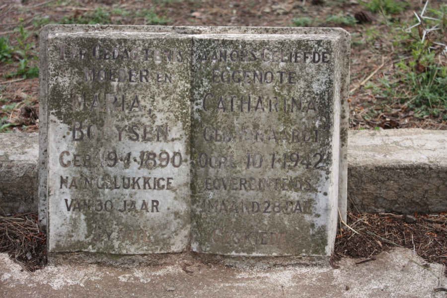BOOYSEN Maria Catharina nee VAN AARDT 1890-1942