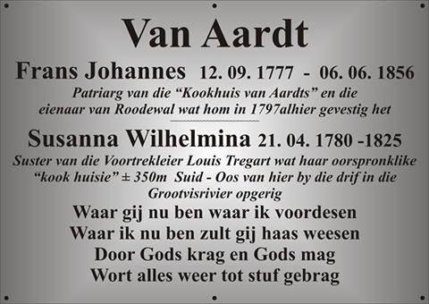 AARDT Frans Johannes, van 1777-1856 &amp; Susanna Wilhelmina 1780-1825_2