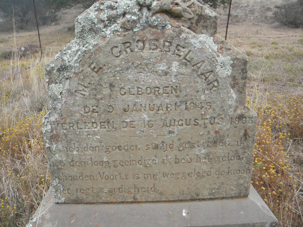 GROBBELAAR M.E. 1845-1883