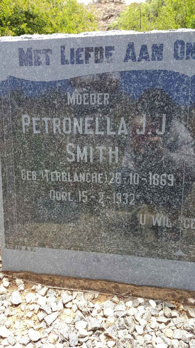 SMITH Charles John 1864-1933 &amp; Petronella Johanna Jacoba TERBLANCHE 1869-1932