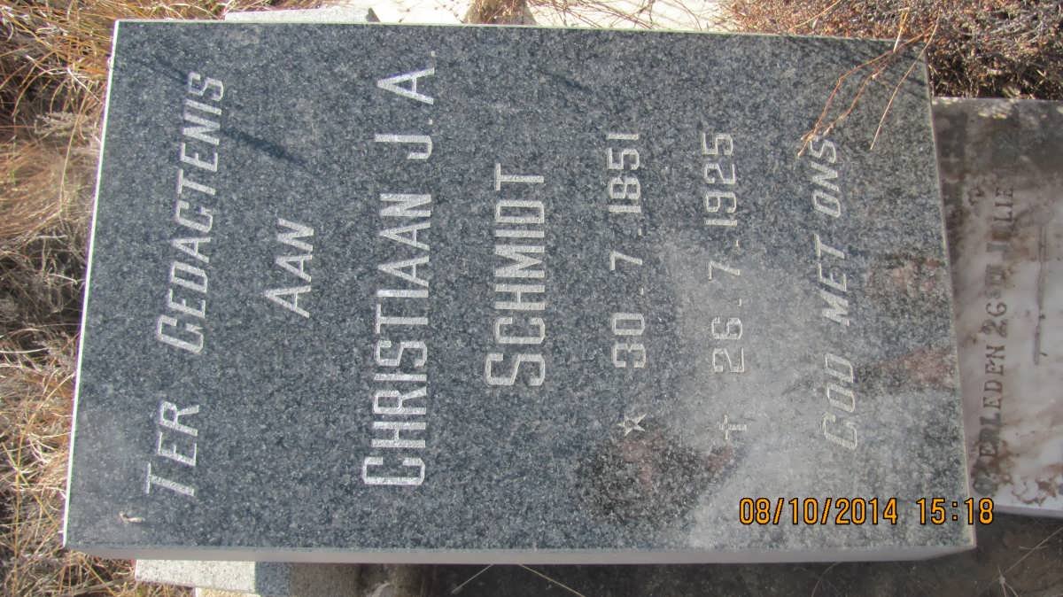 SCHMIDT Christiaan J.A. 1851-1925