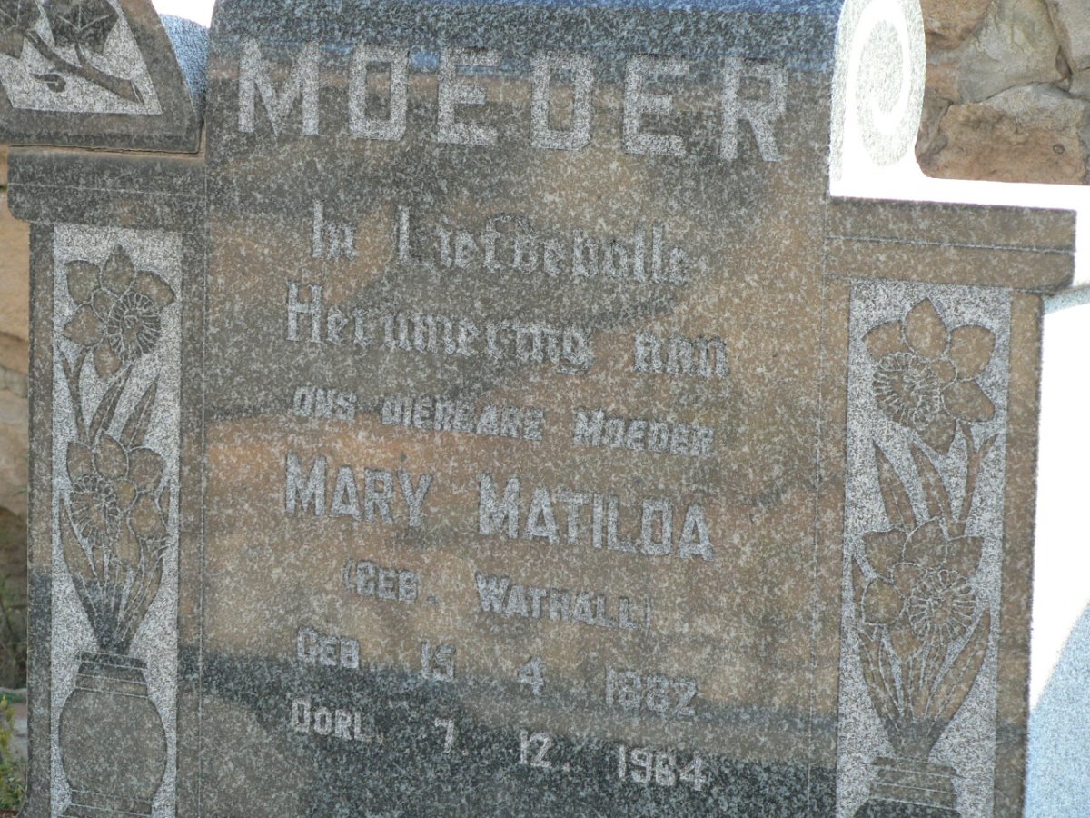 MYBURG Mary Matilda nee WATHALL 1882-1964
